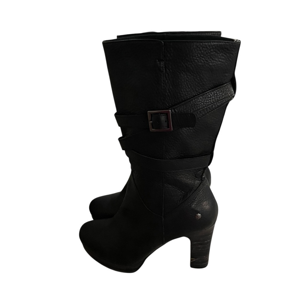 UGG Jardin Black Heeled Boots Timeless Elegance Size 10 - Picture 5 of 10